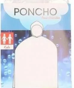 Merkloos Wegwerp Regen Poncho Voor Kinderen Wit - Regenkleding