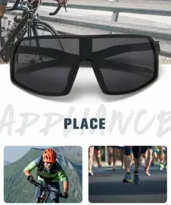 Garpex? Garpex Fietsbril - Sportbril - Polaroid Zonnebril - Zonnebril - Racefiets - Mountainbike - Motor - Zwart Frame Groene Lens -Fietsen-accessoires Verkoopwinkel 376x840