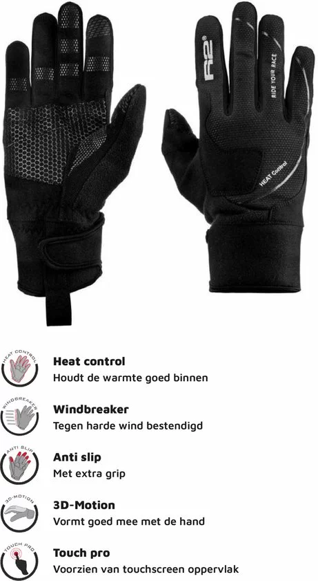 R2 Blizzard - Touchscreen Winterfietshandschoenen - Dikke Winterhandschoenen Tegen De Kou - Fiets, Wandel, Hardloop Handschoenen - Winddicht - Dames En Heren- Zwart/Roze - Maat M / 7 3 R2 Blizzard - Touchscreen Winterfietshandschoenen - Dikke Winterhandschoenen Tegen De Kou - Fiets, Wandel, Hardloop Handschoenen - Winddicht - Dames En Heren- Zwart/Roze - Maat M / 7 - Afbeelding 3