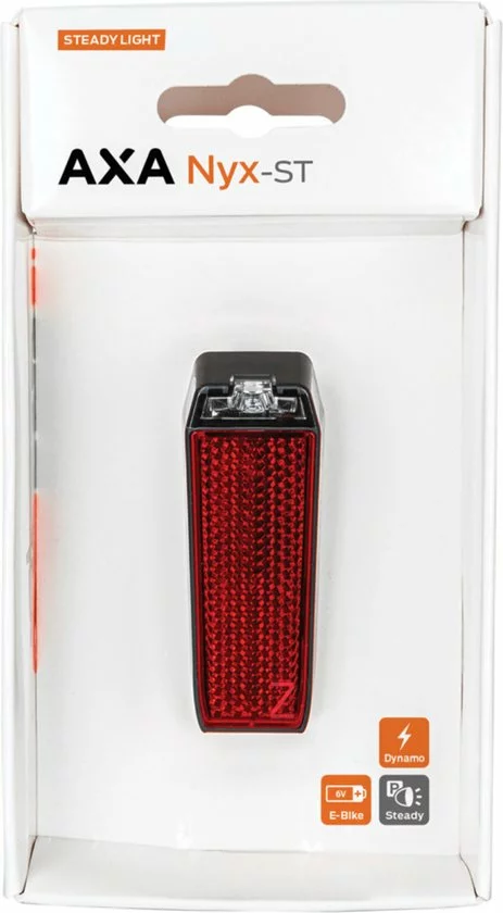 AXA - Nyx Dynamo Steady - Fiets Achterlicht - LED Fietsverlichting - Spatbord Montage - Rood 5 AXA - Nyx Dynamo Steady - Fiets Achterlicht - LED Fietsverlichting - Spatbord Montage - Rood - Afbeelding 5