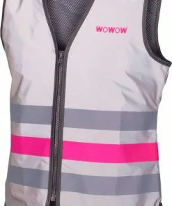 Wowow Veiligheidshesje Lucy Fr Polyester/mesh Grijs/roze Maat L