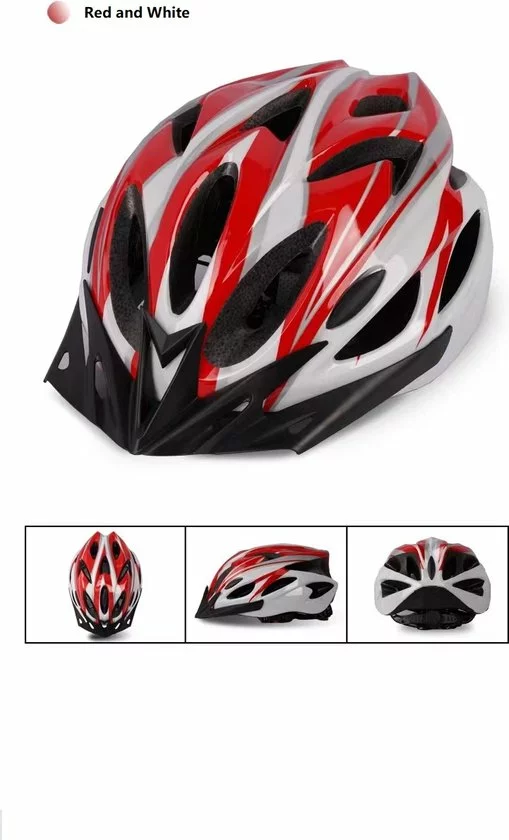 VFLY Fietshelm - Helmet Scooter - Elektrische Fiets - Skateboard - Heren/Dames/Kinderen Maat M 54-58CM - Rood/Wit 4 VFLY Fietshelm - Helmet Scooter - Elektrische Fiets - Skateboard - Heren/Dames/Kinderen Maat M 54-58CM - Rood/Wit - Afbeelding 4