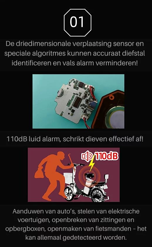 Titan Fietsalarm (2022 Model ) - Fietsalarm - Fietsslot Met Alarm - Alarm Met Afstandsbediening 9 Titan Fietsalarm (2022 Model ) - Fietsalarm - Fietsslot Met Alarm - Alarm Met Afstandsbediening - Afbeelding 9