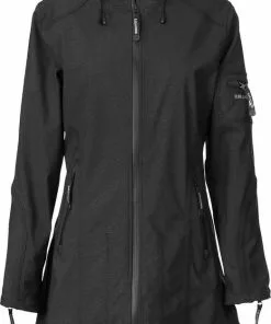 Ilse Jacobsen Softshell Regenjas Waterafstotend Zwart Maat 44