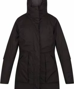Regatta, Womens Yewbank II Waterdichte Dames Winterjas, Zwart, Maat 40