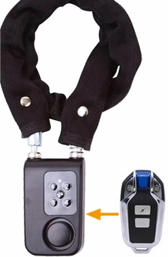 Raykon Fietsslot - Kettingslot Voor Scooter - Cijferslot - Alarm Slot - Fiets Alarm - Zwart 1 Raykon Fietsslot - Kettingslot Voor Scooter - Cijferslot - Alarm Slot - Fiets Alarm - Zwart
