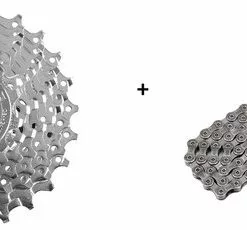 Superpromo Shimano 9 Speed Cassette 11-28 Verbeterde Versie Voor Ultiem Schakelen + Shimano 9v Ketting Met Kettingslotje ( 9-18-27 Versnellingen) Quicklink