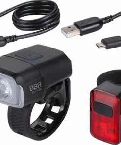 BBB Cycling NanoStrike & Spark 2.0 Fietsverlichting Set - Koplamp Fiets 400 Lumen - Achterlicht 20 Lumen - USB Oplaadbaar -Fietsen-accessoires Verkoopwinkel 550x341 2