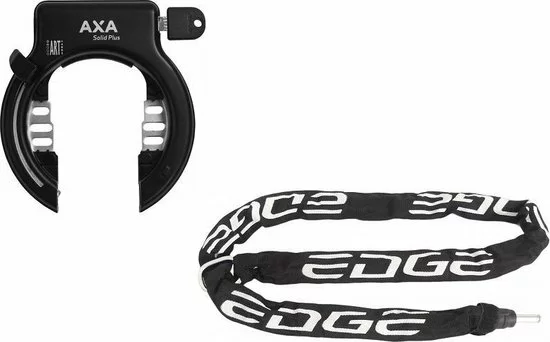 Ringslot Axa Solid Plus ART2 Met Insteekketting Edge 140cm 1 Ringslot Axa Solid Plus ART2 Met Insteekketting Edge 140cm