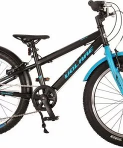 Volare Rocky Kinderfiets - 20 Inch - Blauw Zwart - 95% Afgemonteerd - 6 Speed - Prime Collection