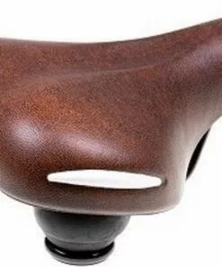 Selle Zadel Comfort Bruin Met Witte Bumpers - Zonder Strop