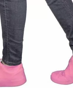 Merkloos Overschoenen - Siliconen Overschoenen - Waterdicht - Roze - Maat L / 41 - 45