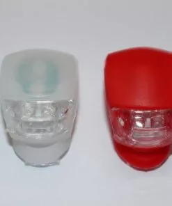 Merkloos Fietslampjes Set - LED Voorlicht & Achterlicht - Inclusief Batterijen - Waterdicht