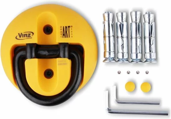 VINZ Everest Muuranker ART 4 / Wandanker / Vloeranker / Wandhaak / Muurhaak / Muurbeugel - Oranje 3 VINZ Everest Muuranker ART 4 / Wandanker / Vloeranker / Wandhaak / Muurhaak / Muurbeugel - Oranje - Afbeelding 3