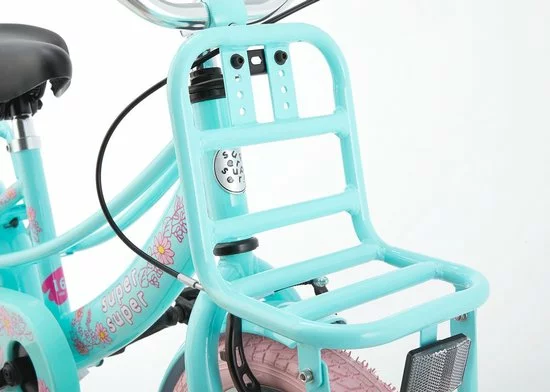 Supersuper Lola - Kinderfiets - Meisjesfiets - 16 Inch - Mint/Roze 4 Supersuper Lola - Kinderfiets - Meisjesfiets - 16 Inch - Mint/Roze - Afbeelding 4