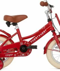 Supersuper Cooper - Kinderfiets - Meisjesfiets - 12 Inch - Rood