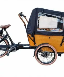 Bakfix Vogue Carry 3 Bakfietshoes Regentent Kayra Zwarte Bakfiets Huif