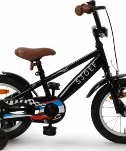SJOEF Race Jongensfiets 14 Inch - Zwart