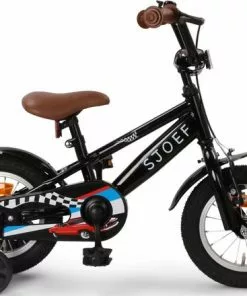 SJOEF Race Jongensfiets 12 Inch - Zwart