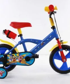 Volare Disney Mickey Kinderfiets - Jongens En Meiden - 12 Inch - Rood Blauw - Doortrapsysteem