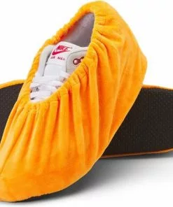 Overschoen-Kampioen 2 PAAR Oranje Velours Overschoenen - Schoenhoesjes - Sloffen Antislip Maat 37-42