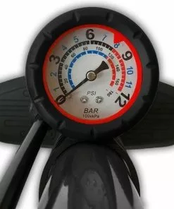 Dunlop Fietspomp Met Drukmeter 12 Bar | Inclusief Adapters Voor Verschillende Ventielen | Bike Pump | FietsPomp - Staande Fietspomp