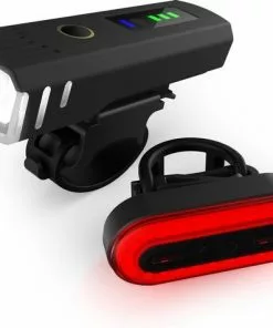 Trustic EVO | Fietsverlichting | Oplaadbaar | Fietslamp | Verschillende Standen | Licht Sensor | Waterbestendig | Set