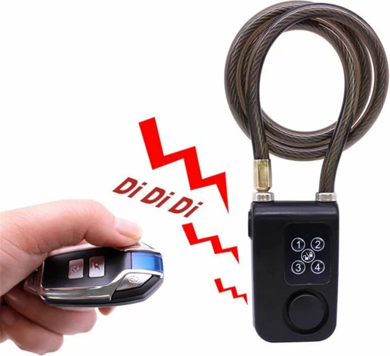 Raykon Fietsslot - Kettingslot Voor Scooter - Cijferslot - Alarm Slot - Fiets Alarm - Zwart 3 Raykon Fietsslot - Kettingslot Voor Scooter - Cijferslot - Alarm Slot - Fiets Alarm - Zwart - Afbeelding 3