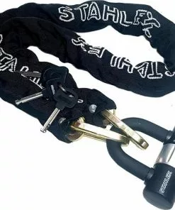 Merkloos Zwaar Fietsslot CAT. A Brommer Scooter Motor Hangslot Stalen Ketting Kettingslot 10x1200mm ART*** 3