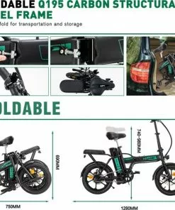 HITWAY E Bike Opvouwbare Elektrische Fiets 250W Motor, 36V / 8.4Ah Batterij, 25km/h, 35-70km, 16", City EBike Heren En Dames, -Fietsen-accessoires Verkoopwinkel 550x503 9