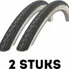 Schwalbe Fietsband - Buitenband - Set Van 2 - Road Cruiser 28 X 1.60 (42-622) Zwart/bruin