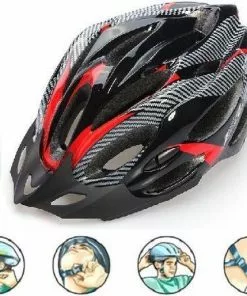 QT CYCLETECH Lichtgewicht Unisex Fiets Helm Voor ATB, Wielrenners En Andere Buitensporten Rood