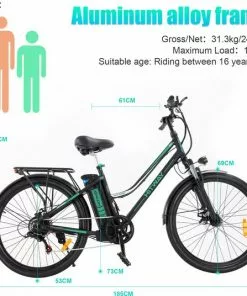 HITWAY Elektrische Fiets Voor Volwassenen | Ebikes Fietsen Stadsfiets | 250W 36V Motor | 7 VERSNELLINGSSYSTEE | 26 Inch - Zwart -Fietsen-accessoires Verkoopwinkel 550x536 3