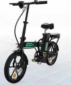HITWAY E Bike Opvouwbare Elektrische Fiets 250W Motor, 36V / 8.4Ah Batterij, 25km/h, 35-70km, 16", City EBike Heren En Dames,