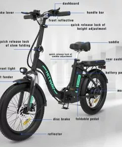 HITWAY Elektrische Fiets | 20" Opvouwbare Volwassen Vette Fiets | Batterij 36V/11,2Ah,Motor 250W, Max Bereik 35-90km | E Bike City 8 HITWAY Elektrische Fiets | 20" Opvouwbare Volwassen Vette Fiets | Batterij 36V/11,2Ah,Motor 250W, Max Bereik 35-90km | E Bike City -Fietsen-accessoires Verkoopwinkel 550x550 228