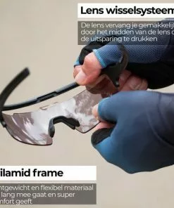 BBB Cycling Fuse PC MLC Zilver Fietsbril - Anti Condens Zonnebril - 3 Lichtgewicht Lenzen - Transparant Grijs - BSG-65 -Fietsen-accessoires Verkoopwinkel 550x550 25