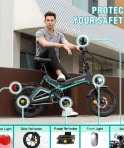 Hitway Elektrische Fiets | Opvouwbare E-bike | 16 Inch | 250W | Zwart/Groen -Fietsen-accessoires Verkoopwinkel 550x550 394