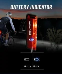 Sigma BUSTER 400 USB LED Fiets Verlichtingset 400 Lumen + Blaze Flash USB Achter Met Remlicht Functie - Li-ion Accu - Oplaadbaar -Fietsen-accessoires Verkoopwinkel 550x550 443