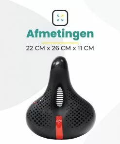 Voltano Pro Gel Fietszadel Met Uitsparing Zwart / Rood Unisex - Ergonomisch Gevormd - Elastomeer Vering -Fietsen-accessoires Verkoopwinkel 550x550 656