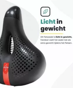 Voltano Pro Gel Fietszadel Met Uitsparing Zwart / Rood Unisex - Ergonomisch Gevormd - Elastomeer Vering -Fietsen-accessoires Verkoopwinkel 550x550 660