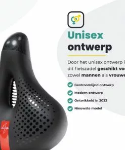 Voltano Pro Gel Fietszadel Met Uitsparing Zwart / Rood Unisex - Ergonomisch Gevormd - Elastomeer Vering -Fietsen-accessoires Verkoopwinkel 550x550 661