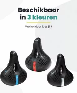 Voltano Pro Gel Fietszadel Met Uitsparing Zwart / Rood Unisex - Ergonomisch Gevormd - Elastomeer Vering -Fietsen-accessoires Verkoopwinkel 550x550 663