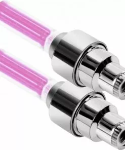 Orange85 Fietslicht - Wielverlichting - Ventiel - Roze - 2 Stuks - Spaakverlichting