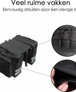 Merkloos Dubbele Fietstas - Zwart - Ruim - Met Rits 13 Merkloos Dubbele Fietstas - Zwart - Ruim - Met Rits -Fietsen-accessoires Verkoopwinkel 550x558 9