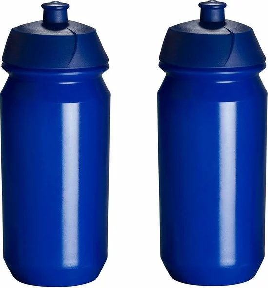 2 X Tacx Shiva Bidon - 500 Ml - Donkerblauw - Drinkbus 1 2 X Tacx Shiva Bidon - 500 Ml - Donkerblauw - Drinkbus