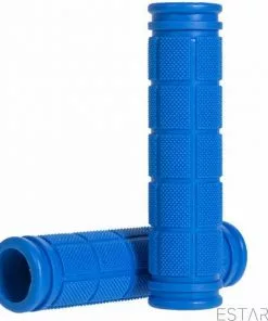 Merkloos ESTARK - Fietshandvatten - Handvatten - Universeel - Fiets Mountainbike Professioneel - Grips - Extra Grip Fietshandvaten -Handvaten - Handig Te Monteren - Anti-slip Fietsen Stuur Bikegrips Stevig - Rubber Blauw - (R-bla)