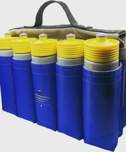 SPORTS-GADGET , BIDON/ WATERFLES TAS , WATERAFSTOTEND , STOER , VAN CANVAS , VOOR 10 BIDONS