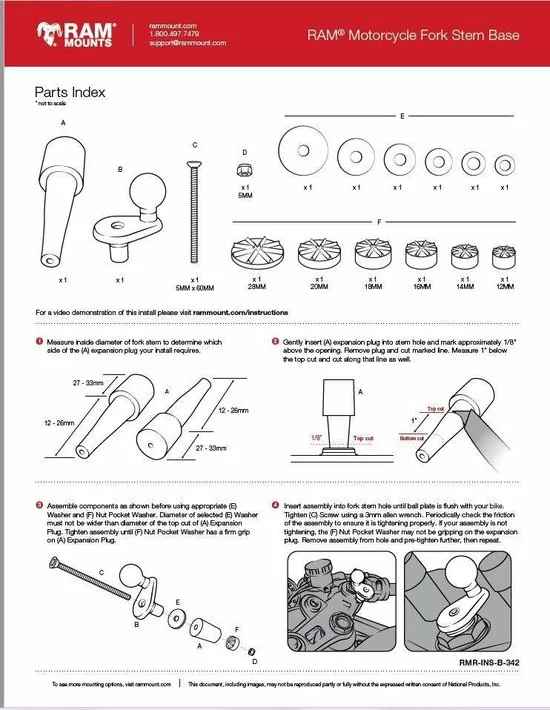 RAM Mount RAM-B-176-A-UN7U Houder Mobiele Telefoon/Smartphone Zwart Actieve Houder 8 RAM Mount RAM-B-176-A-UN7U Houder Mobiele Telefoon/Smartphone Zwart Actieve Houder - Afbeelding 8