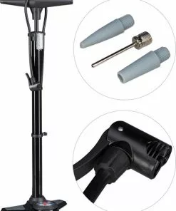 Relaxdays Fietspomp Met Manometer - Luchtpomp Met Drukmeter - Fiets-pomp Fiets Pomp Auto