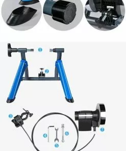 Merkloos Decopatent Fietstrainer - Rollenbank Fiets 26-28 Inch Of 700C Wielen - Hometrainer - Racefiets - Mountainbike - Aluminium - Blauw -Fietsen-accessoires Verkoopwinkel 550x752 4